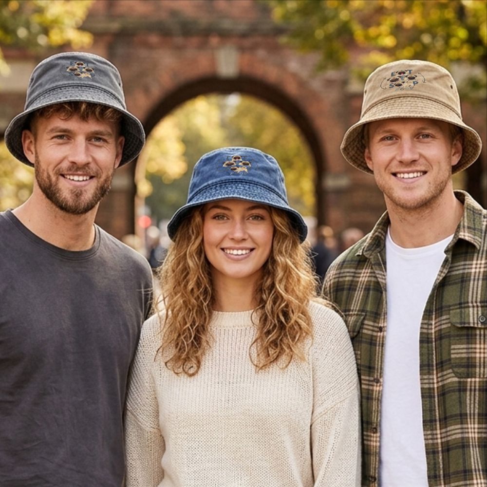Outdoor Adventure Festival - 1pc Vintage gewassen emmerhoed unisex dierenprint