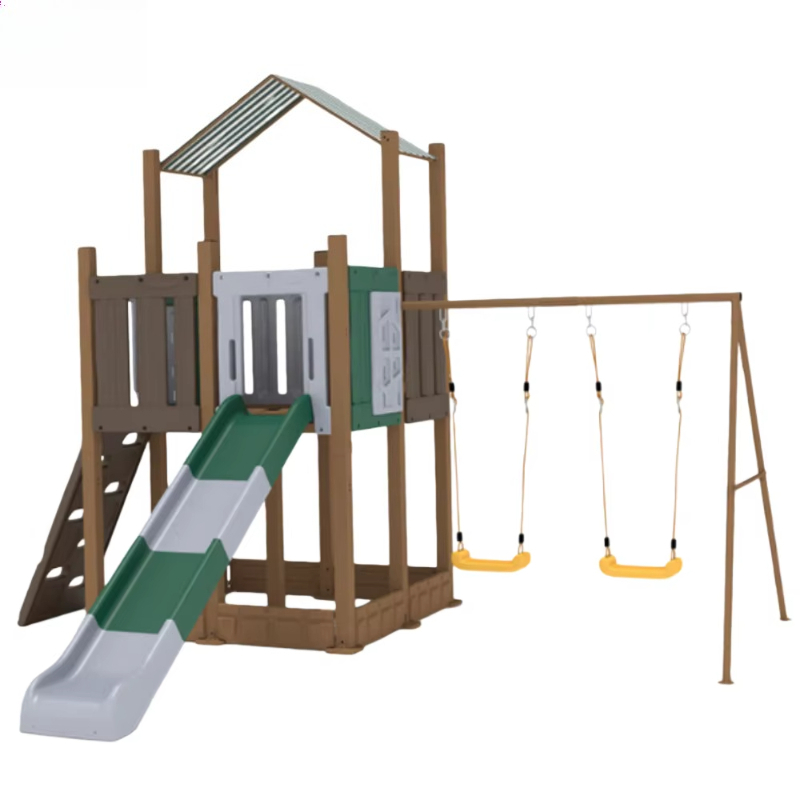 Outdoor Adventure Course - Park-avontuurcursus Duurzaam kunststof Complete buitenspeeltoestellen voor