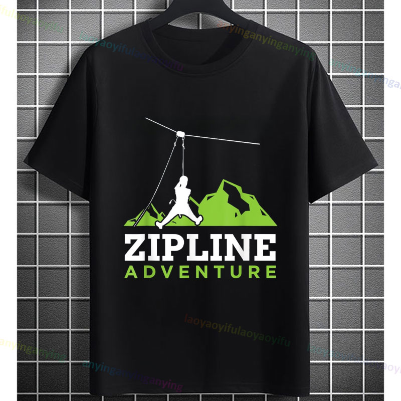 Outdoor Adventure Zipline - Heren en dames Zipline Adventure Grafisch