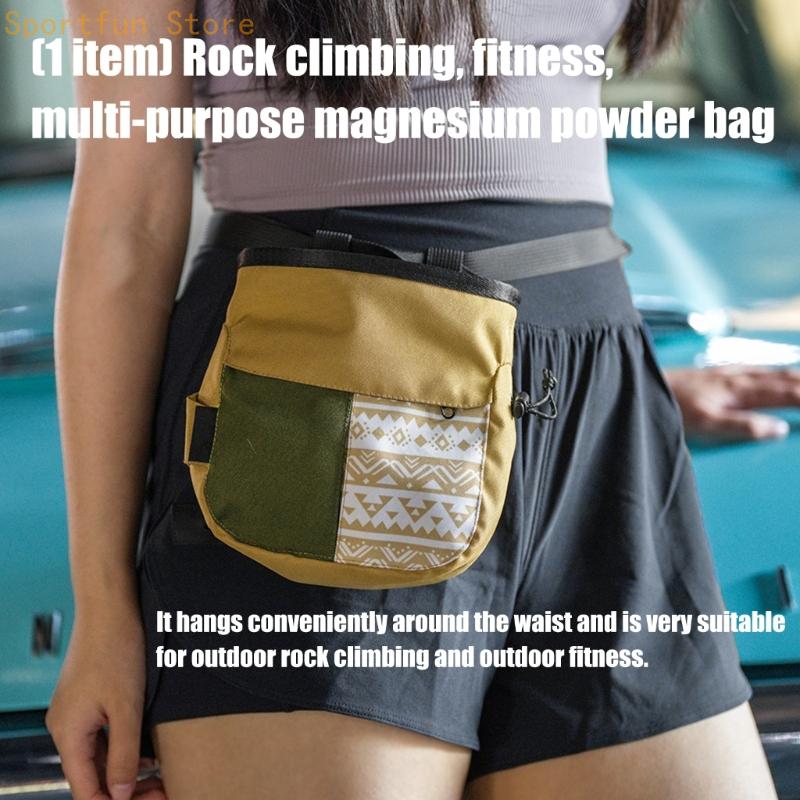 Chalk Bag Bouldering - Oxford stoffen rotsklimkrijtzak met zakken Verstelbare