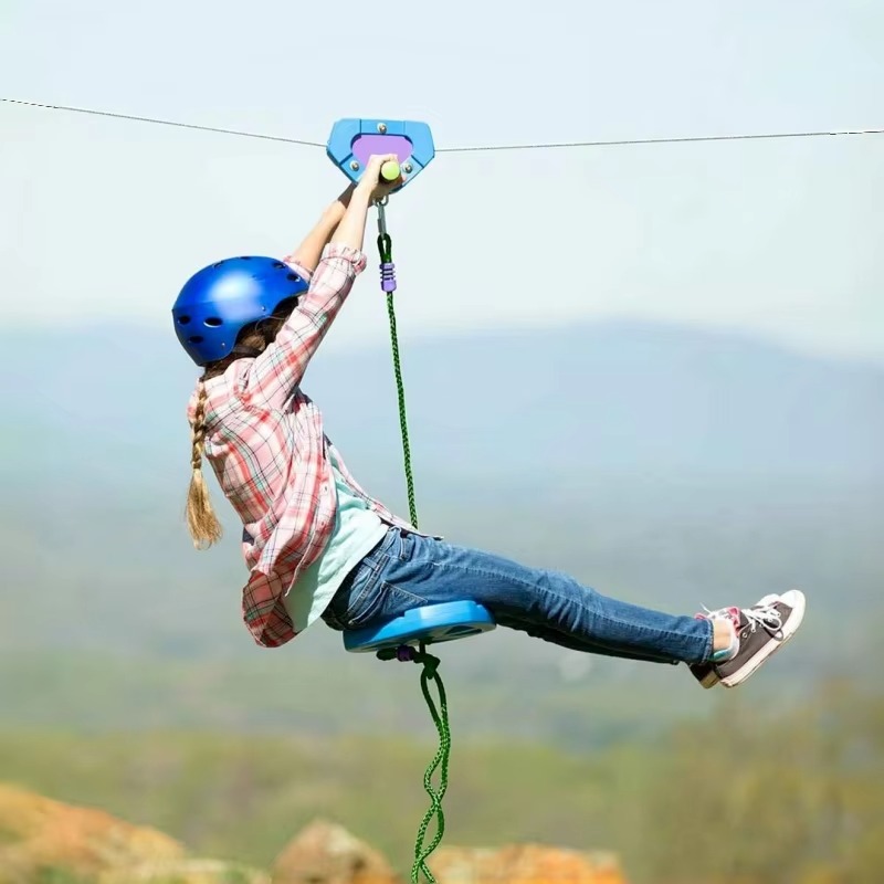 Outdoor Adventure Zipline - Zipline-spelset Buitenzipline met duurzame zitjes en