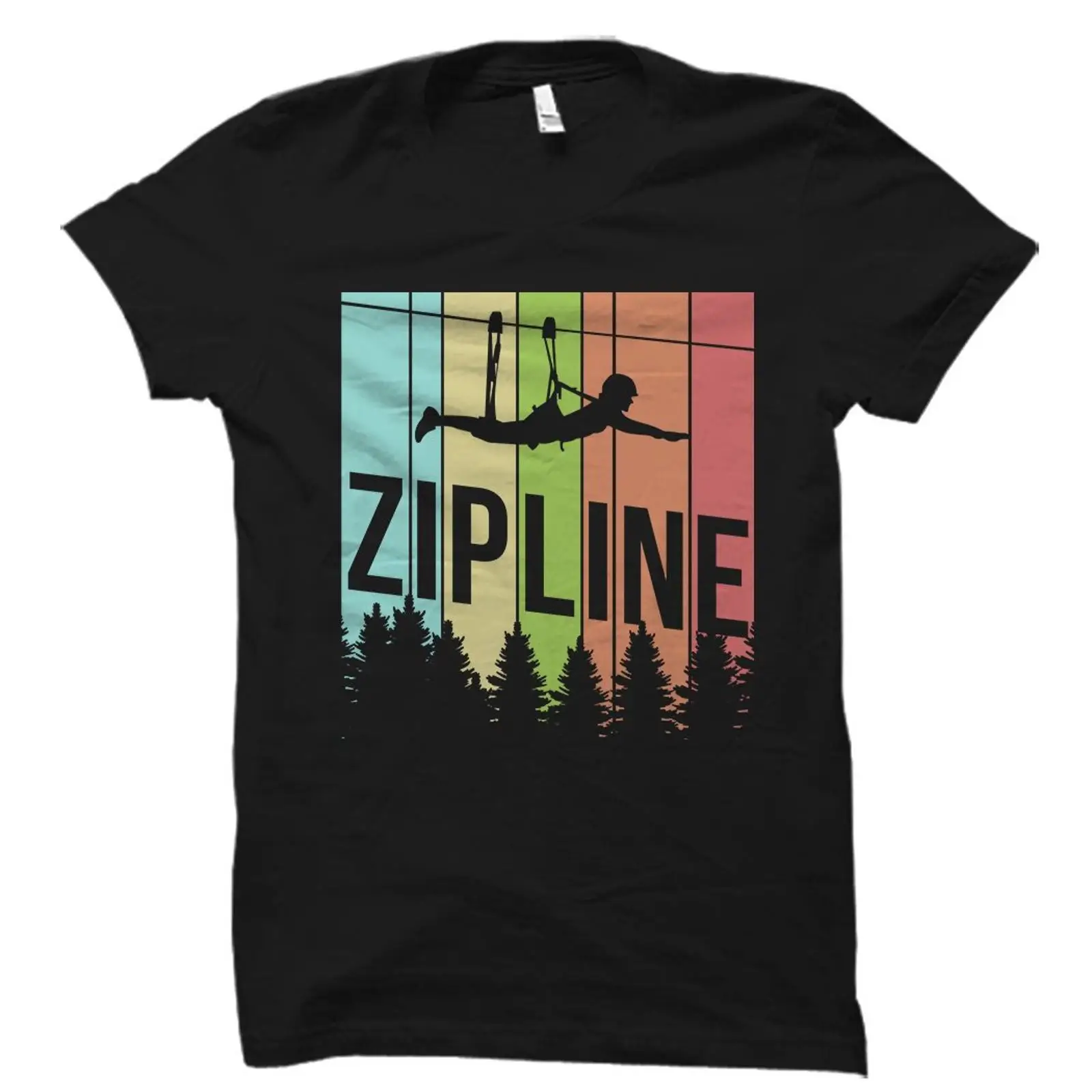 Outdoor Adventure Zipline - Vintage Retro Zipline T-shirt Ziplining Enthusiast