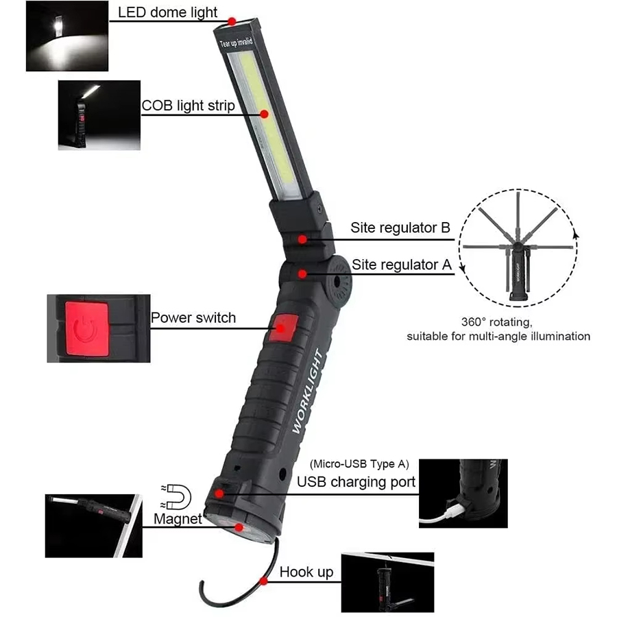 Draagbare LED-zaklamp met magn - Outdoor Adventures recensie en prijs